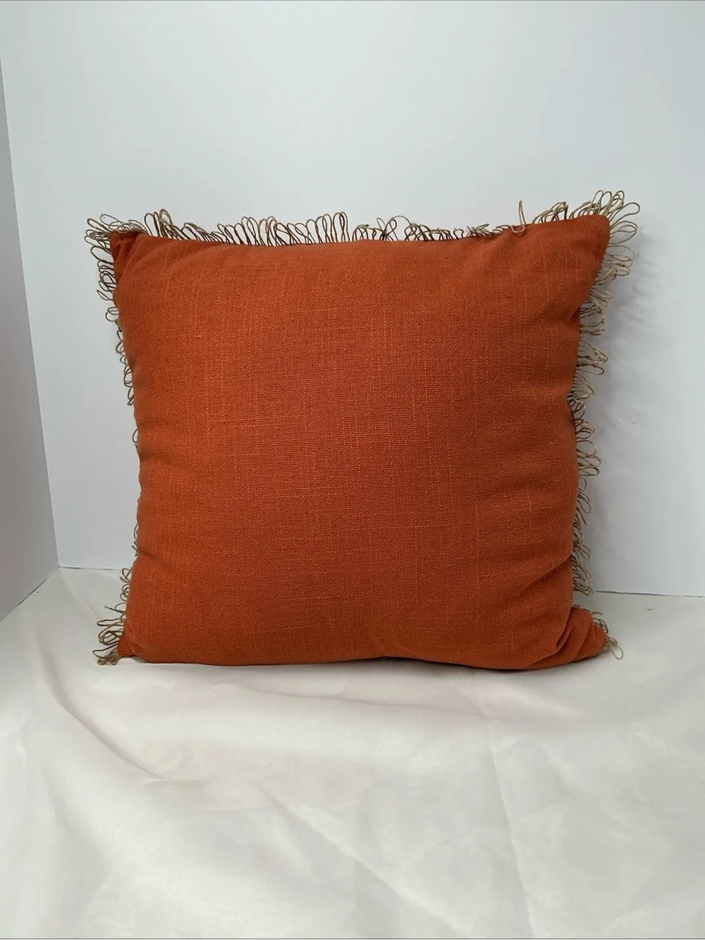 Accent Pumpkin Beaded Throw Pillow - Rust Orange